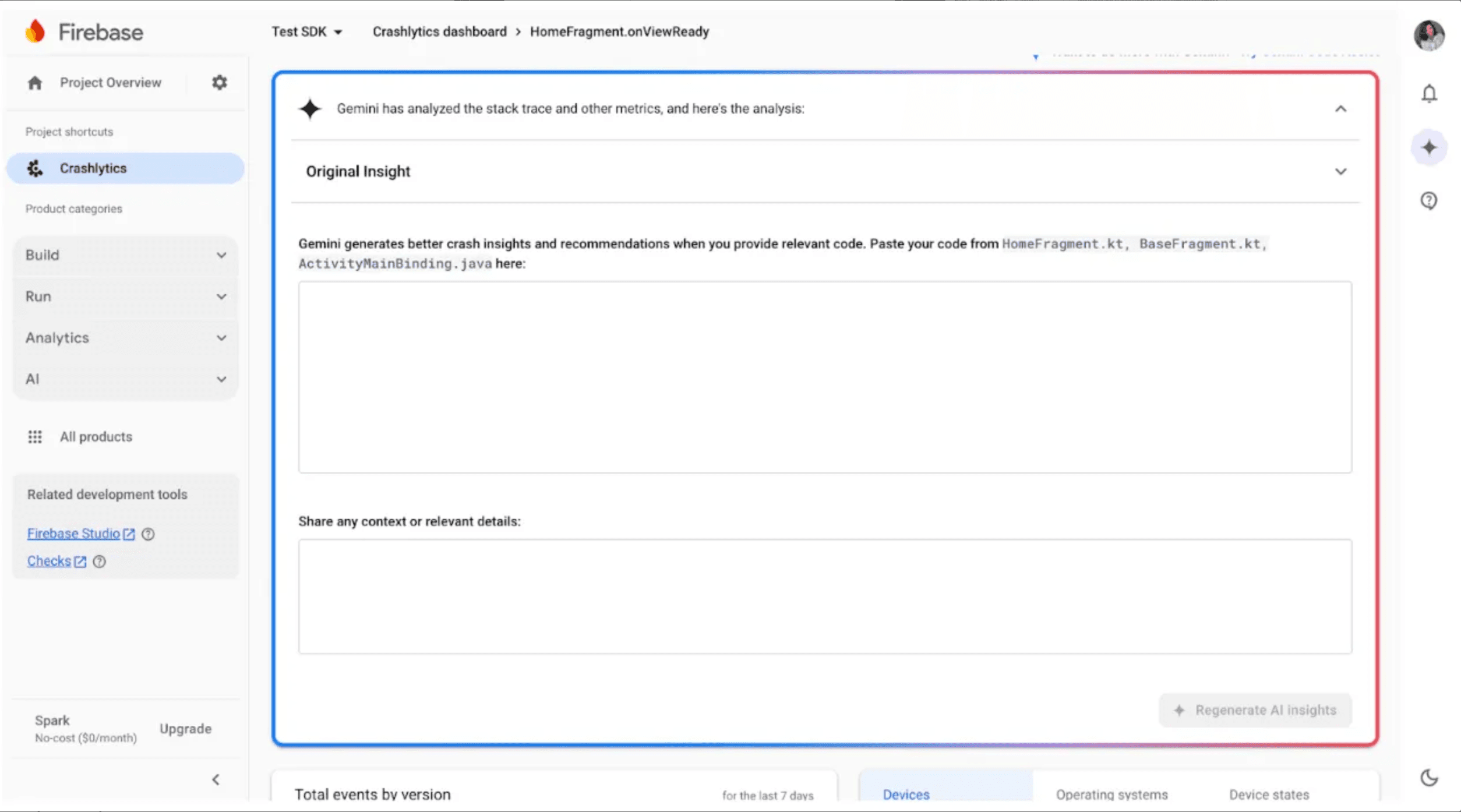 Context-aware insights without inline fixes