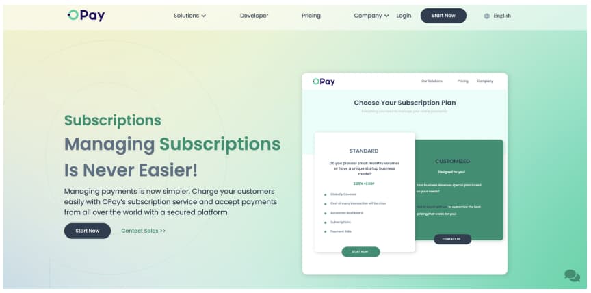 Africa-focused · solution-led hero with a product preview.