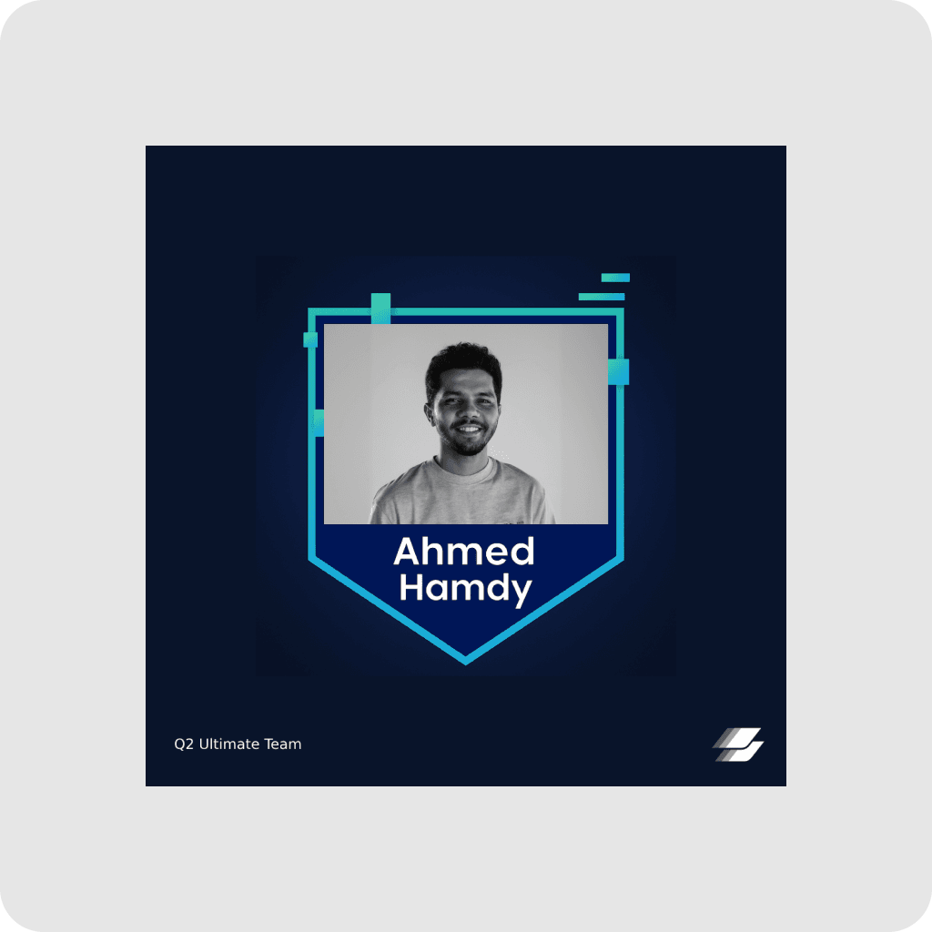 Instabug Q2 Ultimate Team recognition badge for Ahmed Hamdy